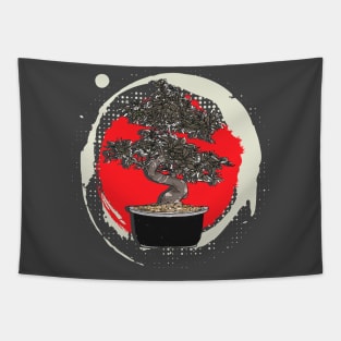 Japanese Bonsai Tree Zen Buddhist Enso Circle Streetwear Tapestry