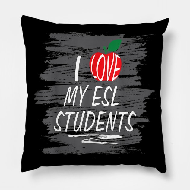 ESL Teacher Tshirt Chinese English Student Gift Oceans Apart Pillow by Haley Tokey