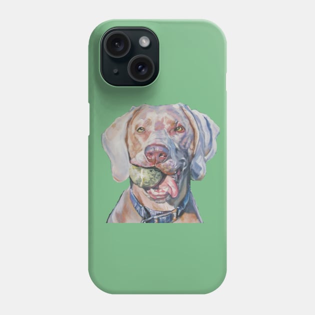 Weimaraner Fine Art Painting Phone Case by LASHEPARD