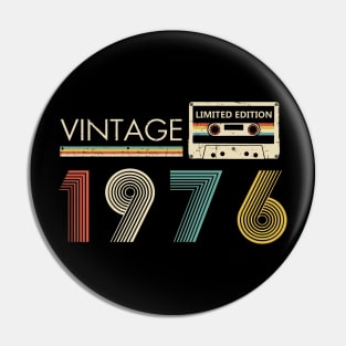 Vintage 1976 Limited Edition Cassette 48th Birthday Pin