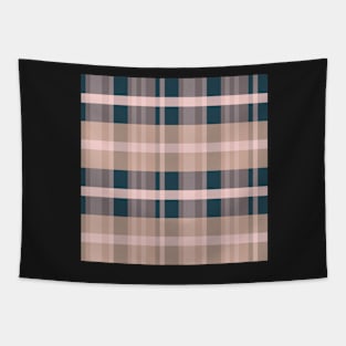 Cottagecore Aesthetic Iagan 1 Hand Drawn Textured Plaid Pattern Tapestry