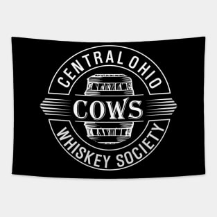 COWS Barrel Logo White Tapestry