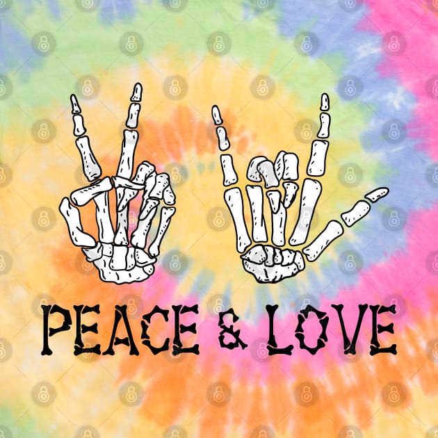 Peace and Love Skeleton Hands by SNK Kreatures