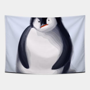 Penguin with Cute Pink Hat Tapestry