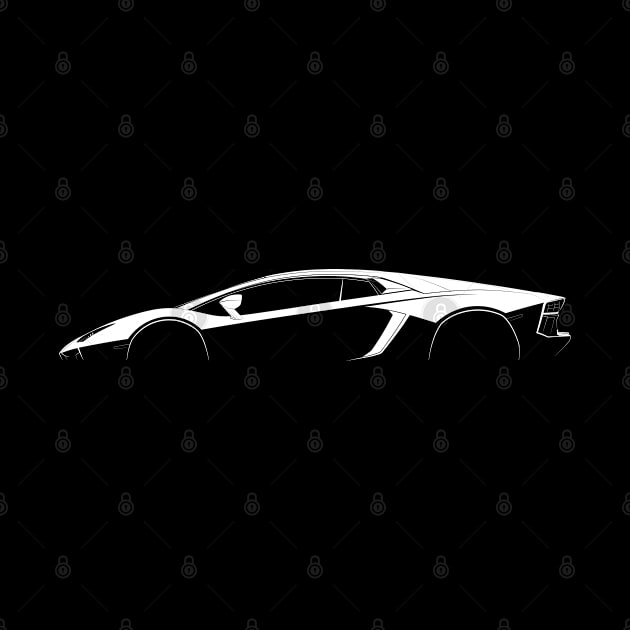 Lamborghini Aventador LP700-4 Silhouette by Car-Silhouettes