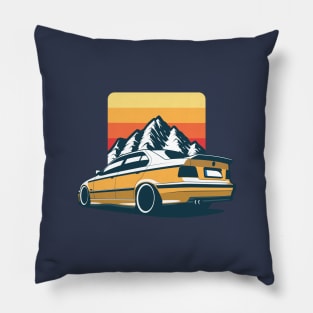 Yellow E36 Mountains Pillow