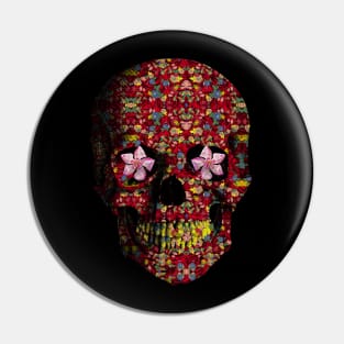 Red Roses Skull V.1 Pin