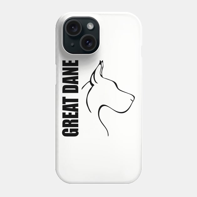 Great Dane profile dog lover Phone Case by wilsigns