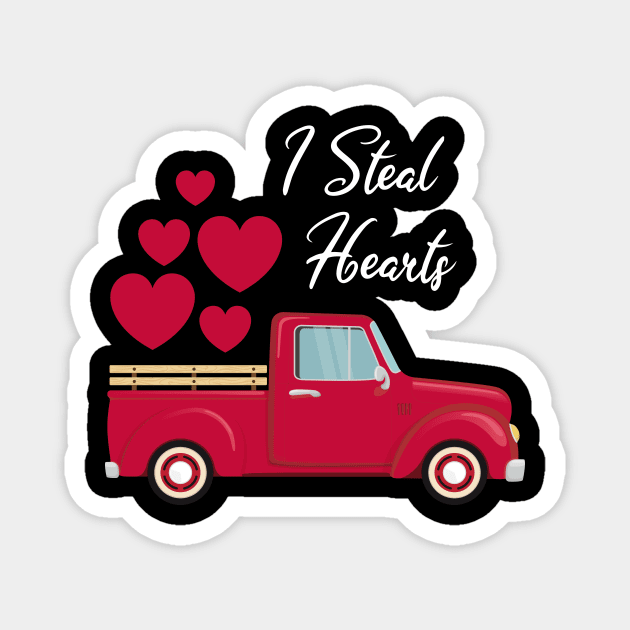 I Steal Hearts Valentines Day Magnet by The store of civilizations