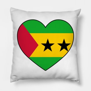 Heart - Sao Tome and Principe Pillow