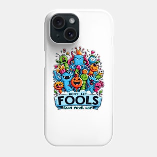 Cheerful Monsters Positive Vibes Tee Phone Case