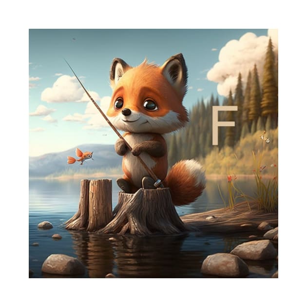 Letter F for Fishing Fox from AdventuresOfSela by Parody-is-King