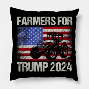 Farmers for Trump 2024 American Election Pro Trump Farmers Pillow