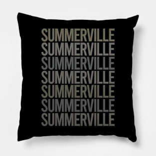 Gray Text Art Summerville Pillow