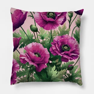 Poppy Flower Pillow