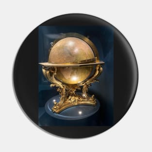 Terrestrial moving globe Pin