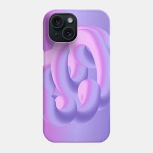 Fluid geometric purple abstract shape Phone Case