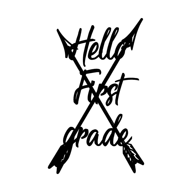 Hello first grade Back to school happy first day of school gift by Azadinstore