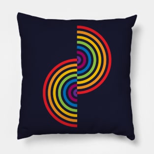 Groovy Waves  - Neon Rainbow Pillow