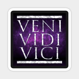 Veni Vidi Vici, Marble on Imperial Purple Magnet