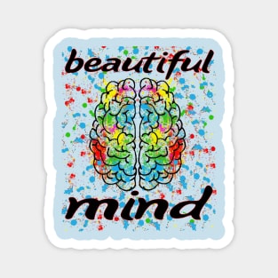 funny beautiful colorful mind for designers geniuses Magnet