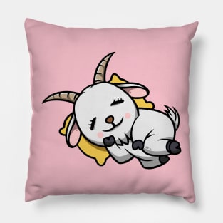 Cute Sleeping Goat Pillow