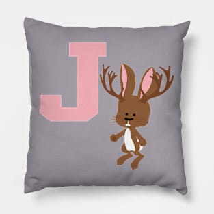 J is for Jackalope Pillow