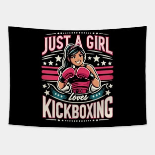 Just A Girl Who Loves Kickboxing Tapestry