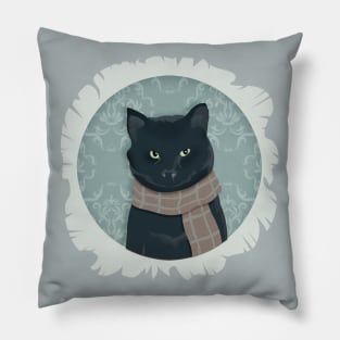 Sniffly Cat Portrait Pillow