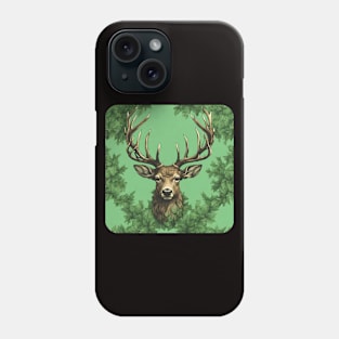 Large Buck with Huge Antlers very Majestic with Forest Scenery Phone Case