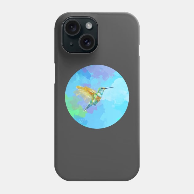 Tiny Wings, Strong Heart - Hummingbird Painting Phone Case by Flo Art Studio