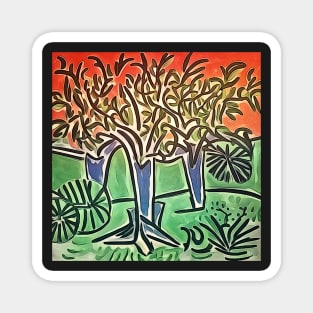 Autumn landscape-Matisse inspired Magnet