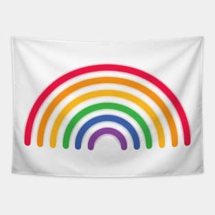 Rainbow neon pride Line Tapestry