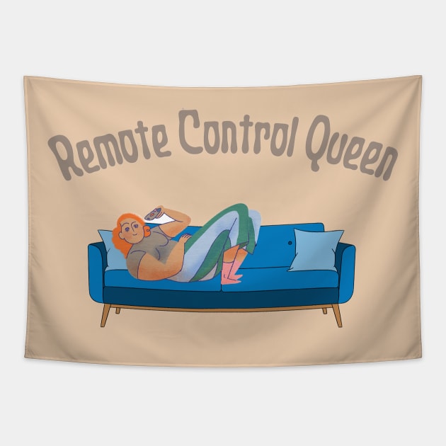 Remote Control Queen, Mothers Day, Funny Gift Tapestry by Peacock-Design