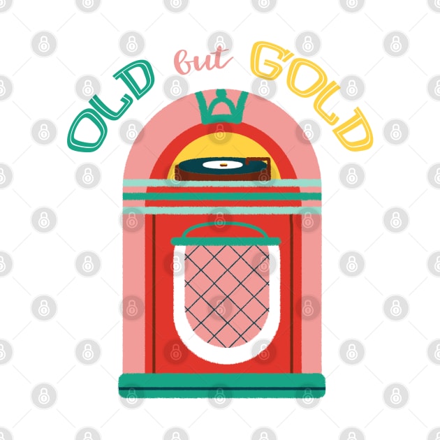 Old but gold jukebox by Angela Sbandelli Illustration and Design