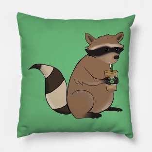 Coffee 'Coon Pillow