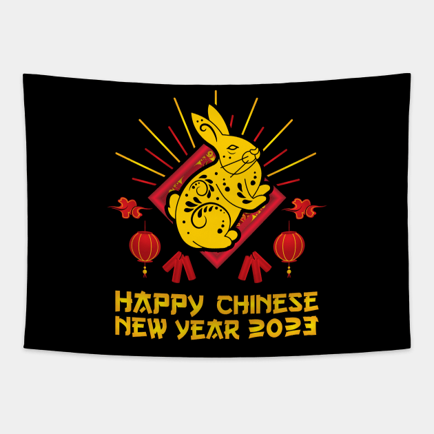 Good Luck Zodiac Happy Chinese New Year of the Rabbit 2023 Tapestry by star trek fanart and more