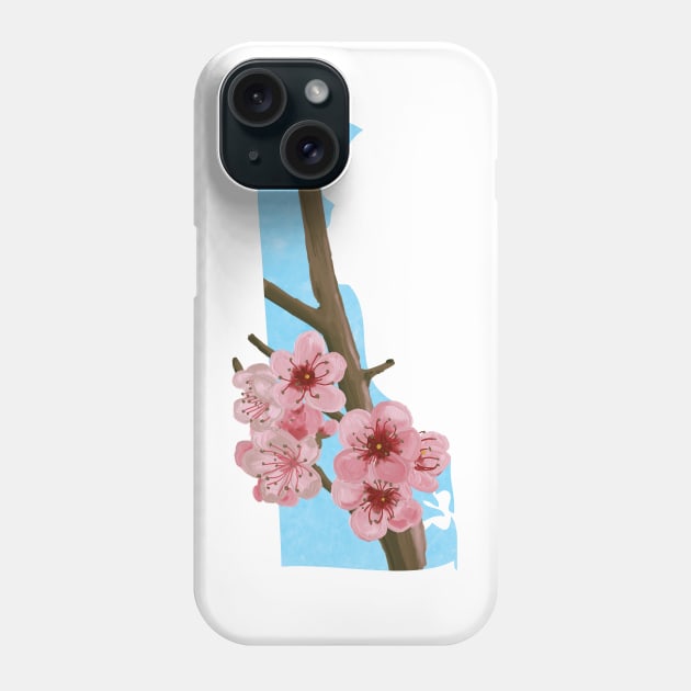 Delaware Peach Blossom Phone Case by Lavenderbuttons