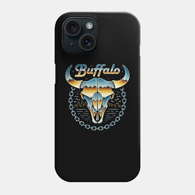 Head skull buffalo Phone Case by PROALITY PROJECT