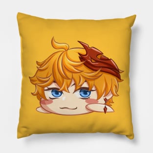 chibi tartaglia genshin fanart Pillow