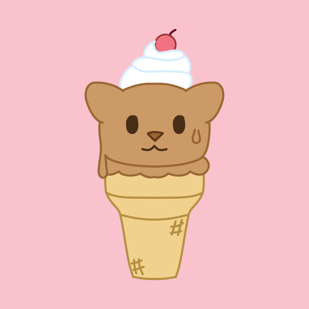 Ice cream cat chocolate by chibifox