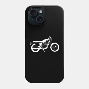 Triumph Bonneville White Outline Phone Case