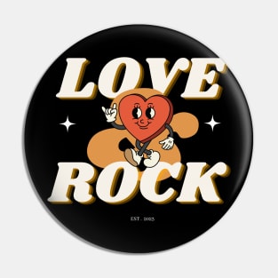 Heartbeat Harmony: Love & Rock Tee Pin