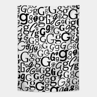 G - Typography (Black) Tapestry