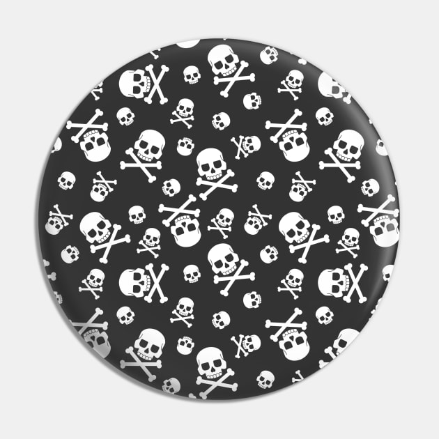 Skull Pattern Pin by aquariart