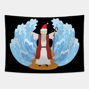 Moses parting the sea with Tapestry