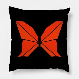 Orange Origami Butterfly Pillow