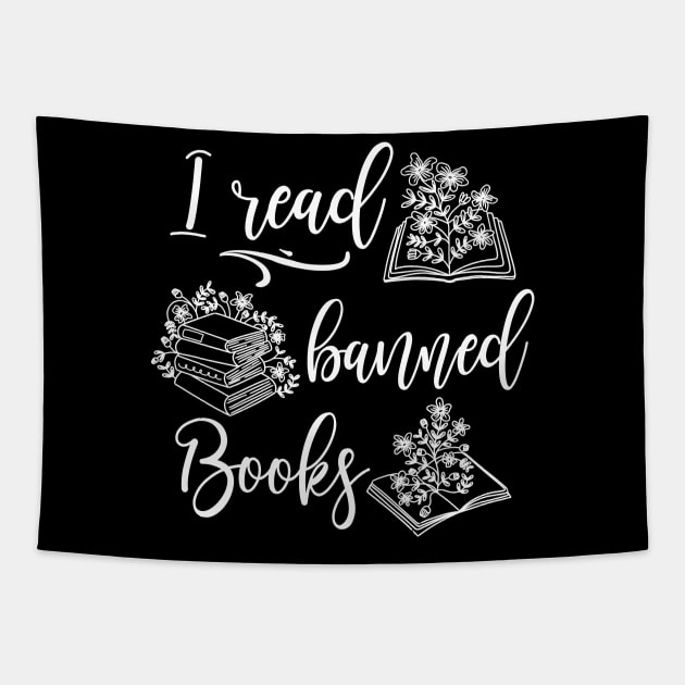 I Read Banned Books Book Lover Tapestry by FloraLi