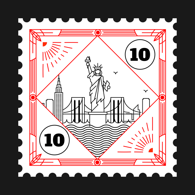 New York Stamp Design by kursatunsal