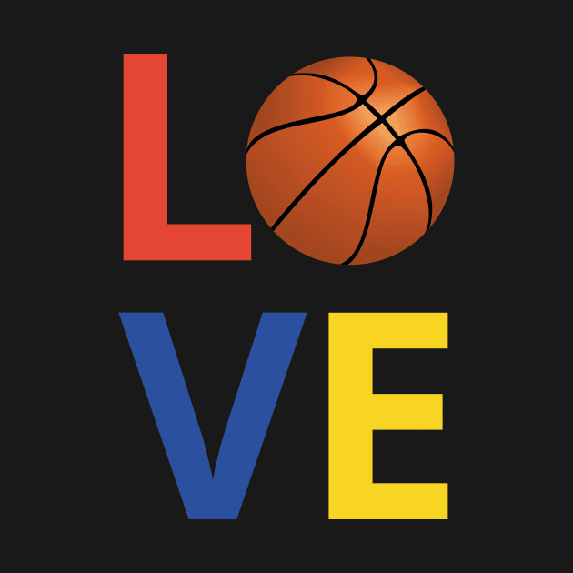 love basketball by retro bloom